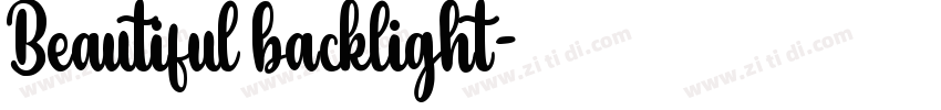 Beautiful backlight字体转换
